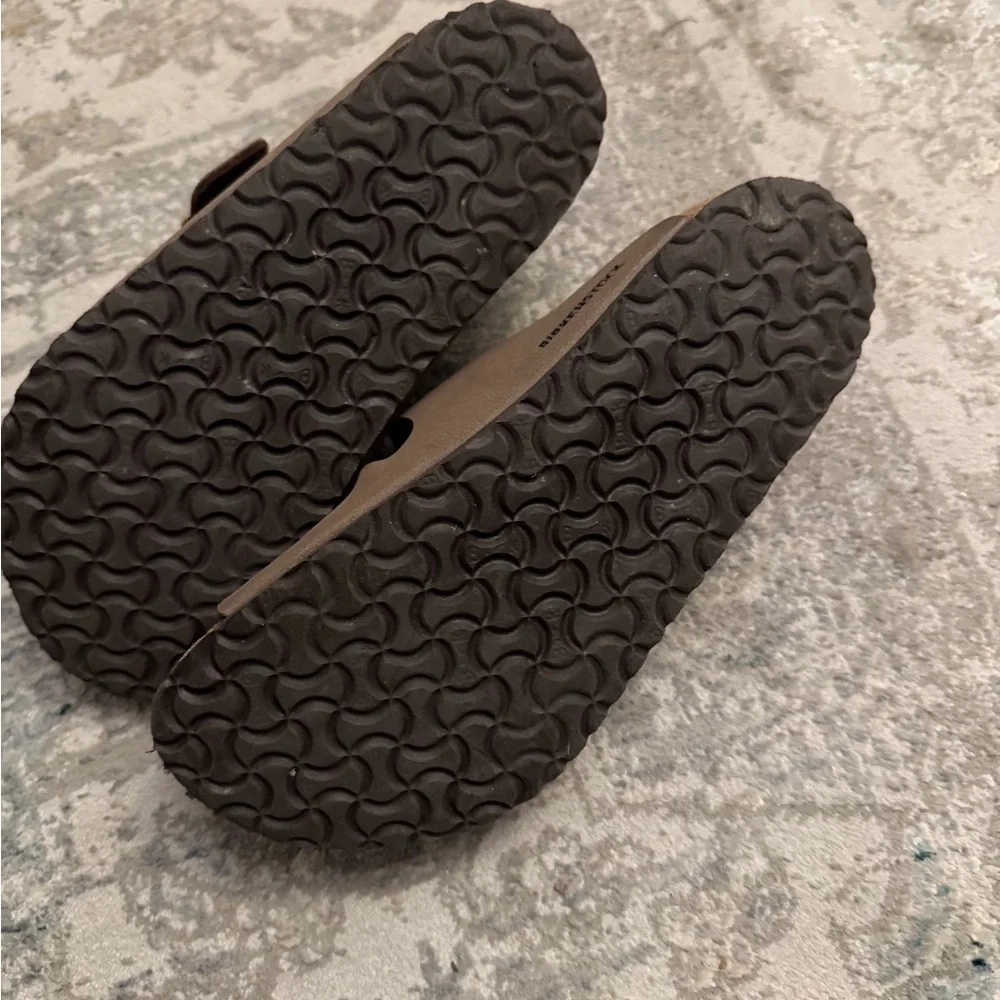 Birkenstock Kids Brown Two-Strap Sandals